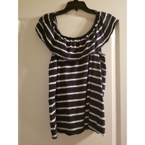 Off the shoulder Navy top